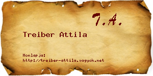Treiber Attila névjegykártya